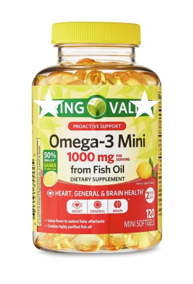 Fish Oil 1000 mg 120 Count Omega-3 Softgels C381656
