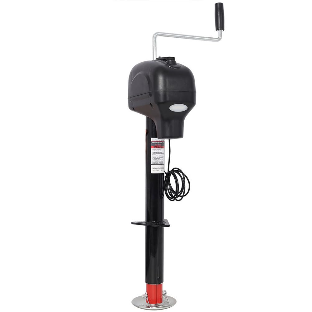 Electric Trailer Jack 3500 LBS 12V DC Power Tongue Jack with Adjustable Drop Leg Y9334