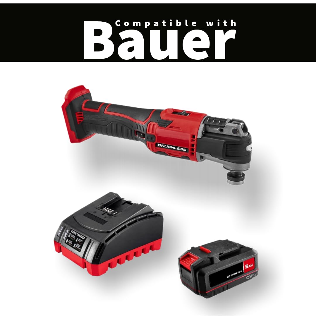 20-Volt Lithium-Ion Cordless Combo Kit with Brushless Oscillating Multi-Tool, 5Ah Battery & Charger S11537