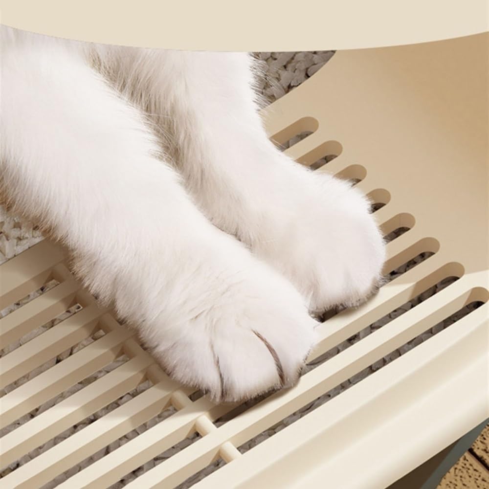 Semi-Open Cat Litter Box with High Sides H948248