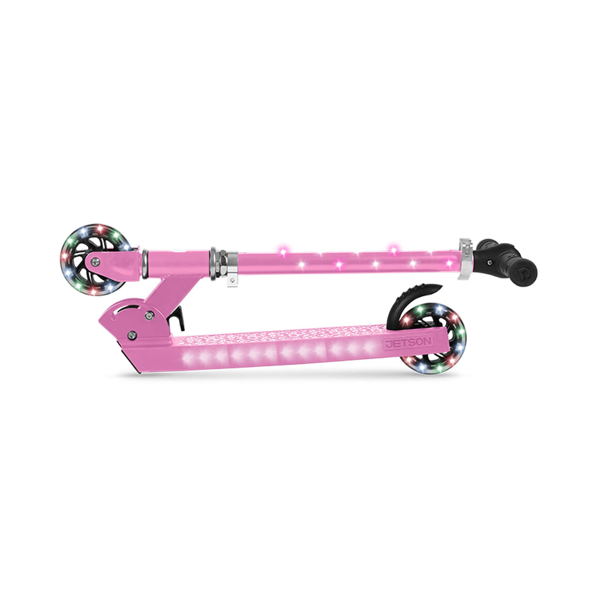 2-Wheel Light-Up Kick Scooter with Adjustable Handlebar and Rear Brake G2370
