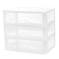 White 3 Drawer Plastic Stackable Storage Organizer Z714