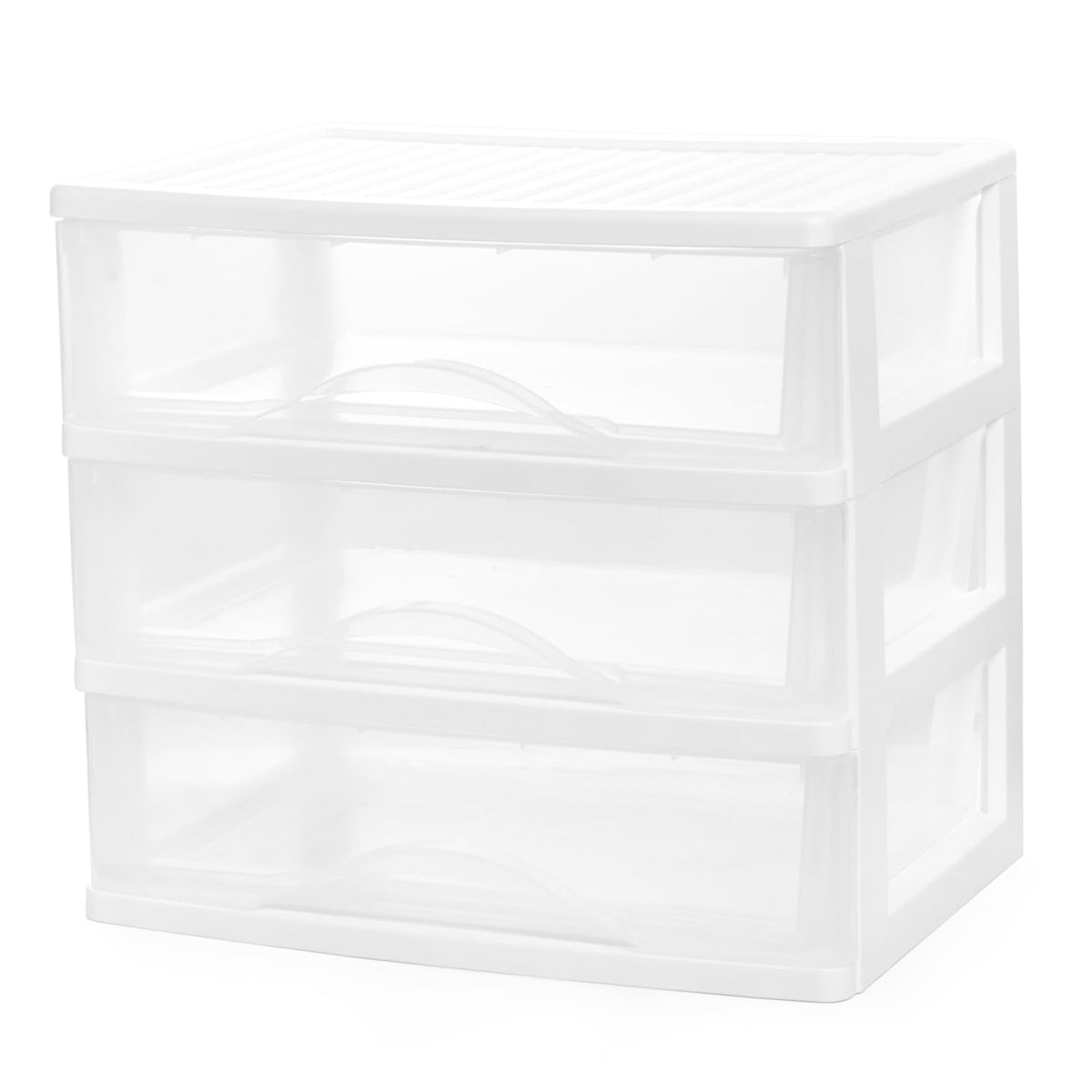 White 3 Drawer Plastic Stackable Storage Organizer Z714