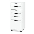White 5 Drawer Mobile File Cabinet C981662