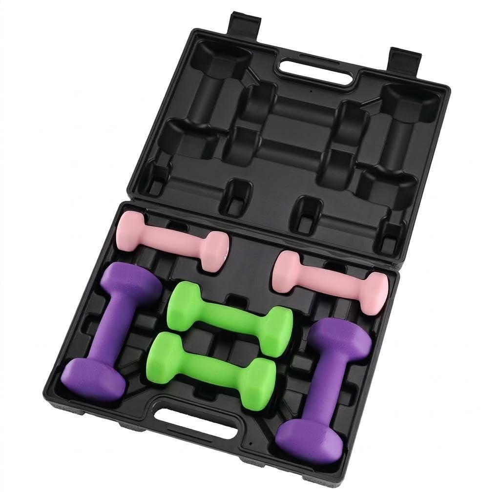 Neoprene Hex Dumbbell Set with Rack G1472