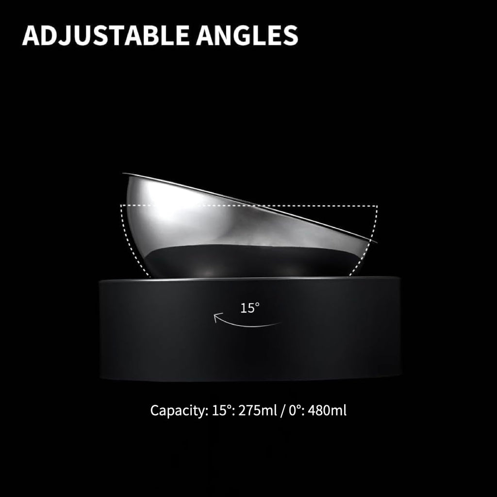 Elevated Dog Cat Bowl with 2 Stainless Steel Bowls V963