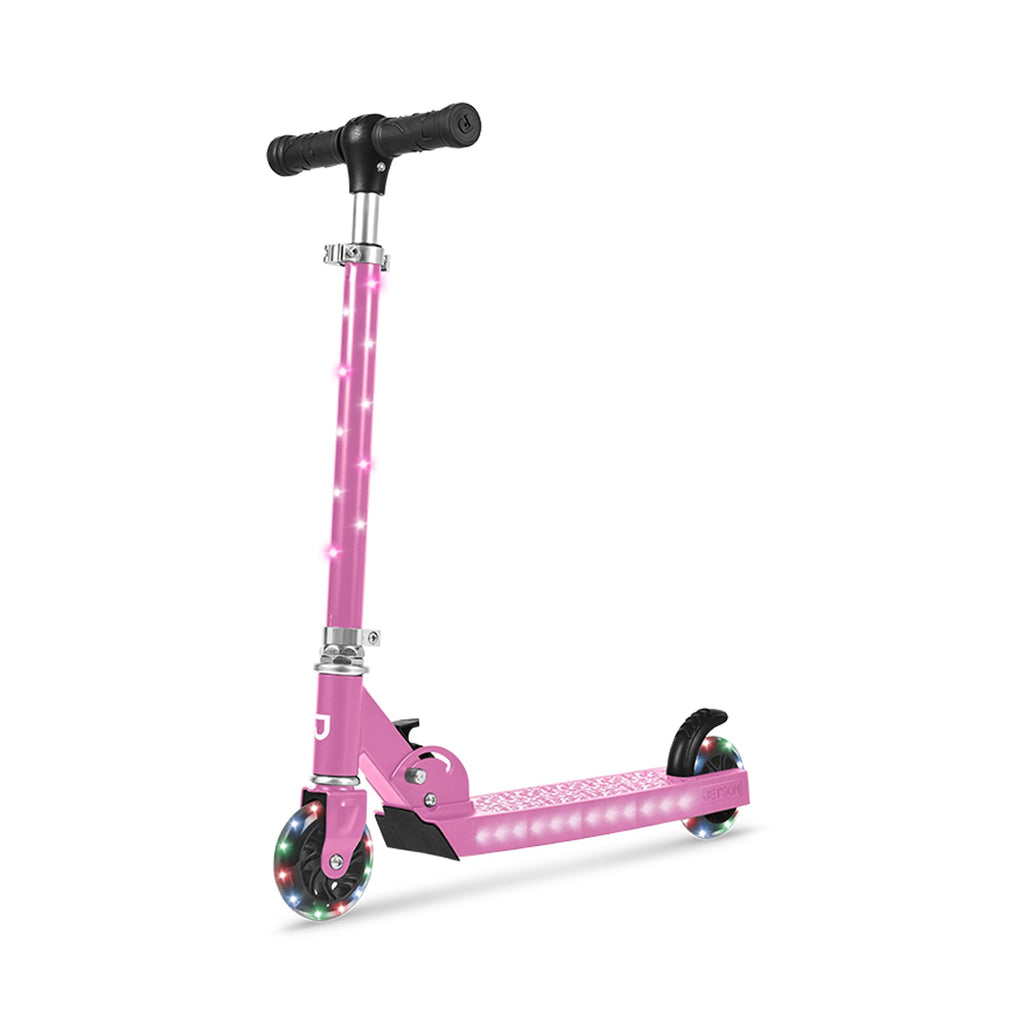 2-Wheel Light-Up Kick Scooter with Adjustable Handlebar and Rear Brake G2370