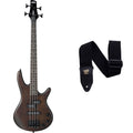 4 String Bass Guitar and Black Guitar Strap Q23223