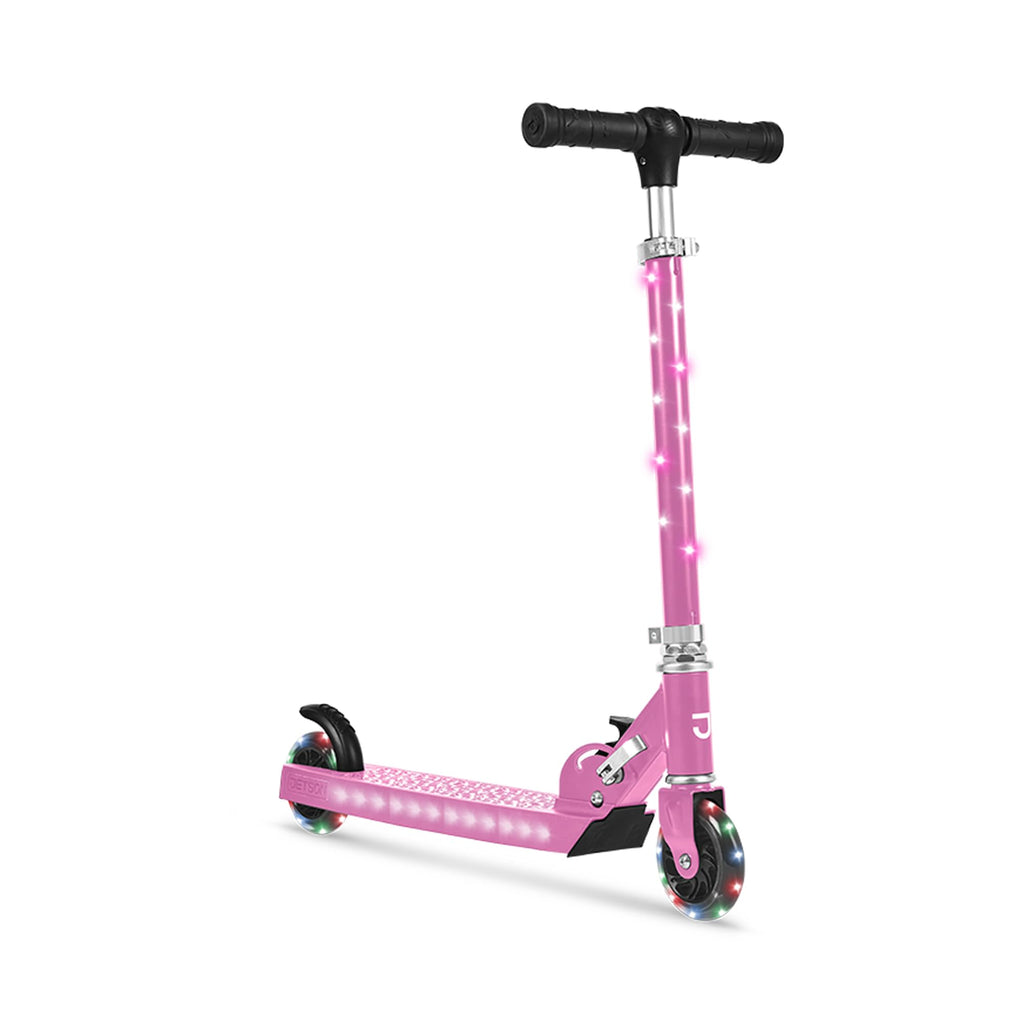 2-Wheel Light-Up Kick Scooter with Adjustable Handlebar and Rear Brake G2370