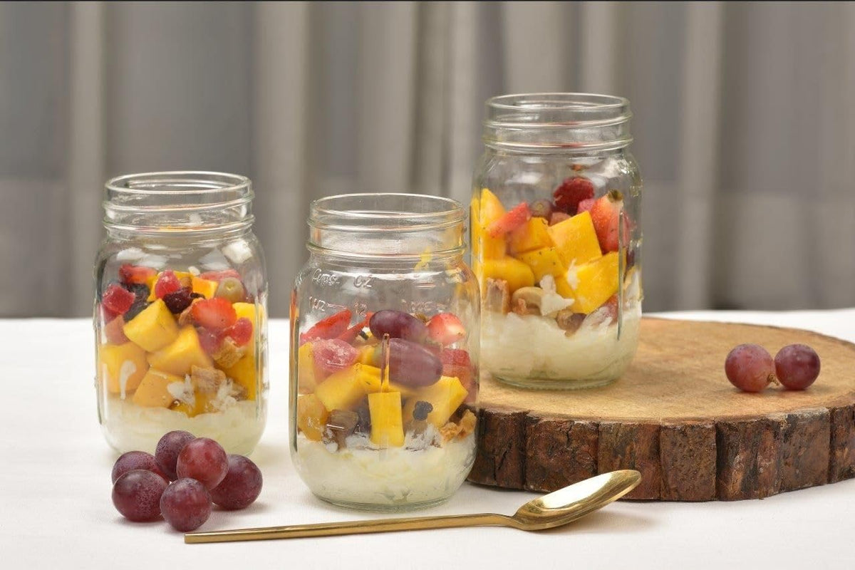 16 oz Regular Mouth Mason Jars with Lids & Rings O773