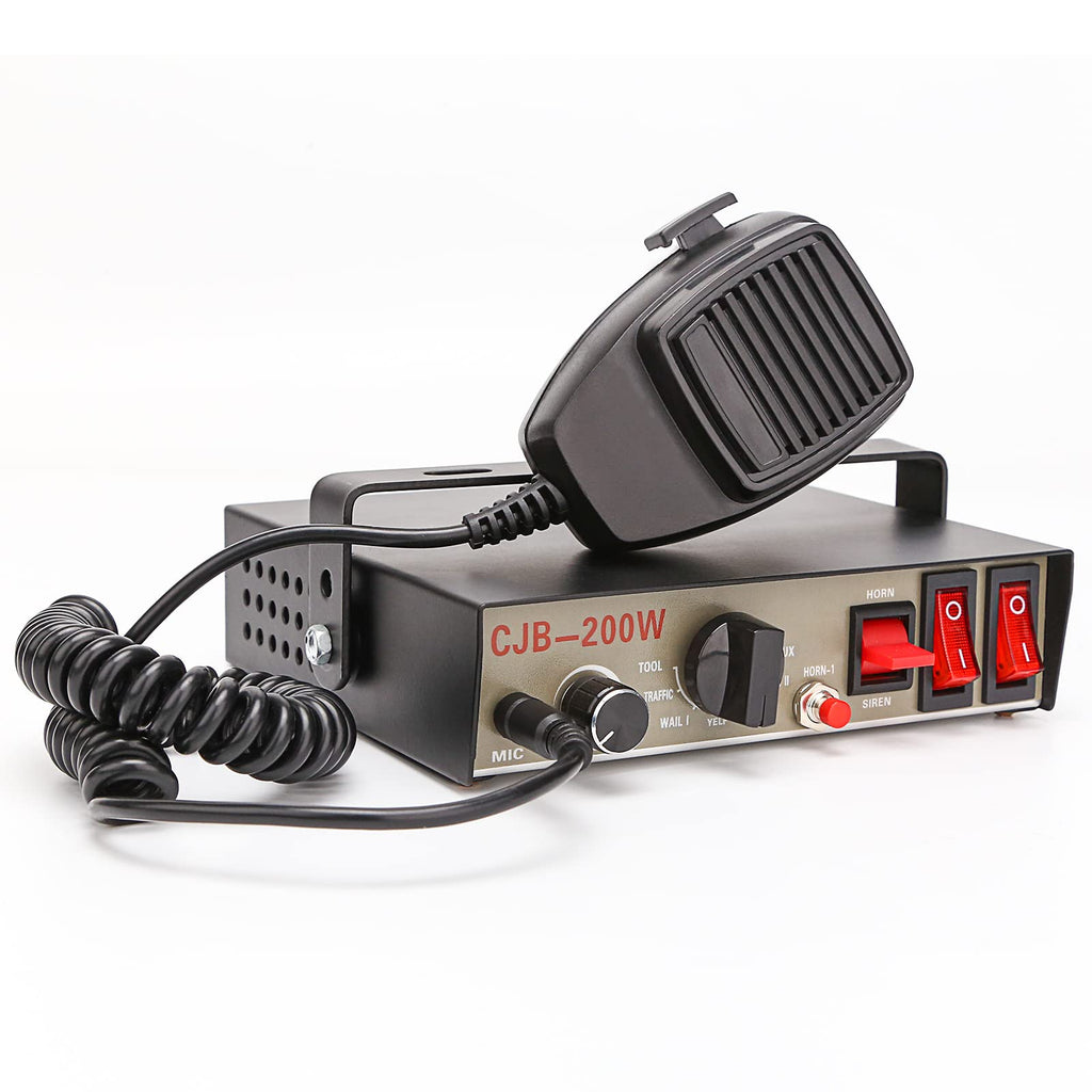 12V 200W 9 Tones Emergency Warning Siren PA System with Handheld Microphone V5579