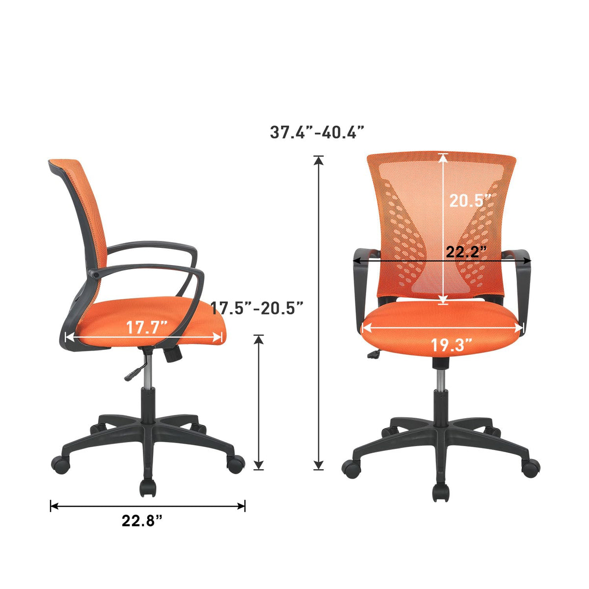 Mid Back Office Chair with Lumbar Support J8073