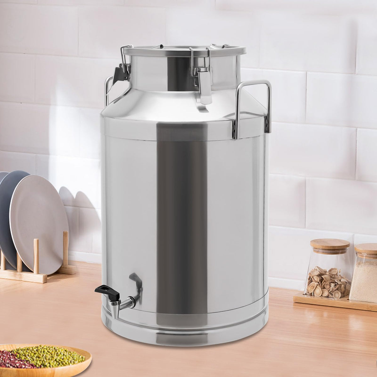 60L Milk Can with Faucet and Lid B453