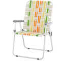 Yellow & Green Webbed Folding Chairs Set of 2 W93045