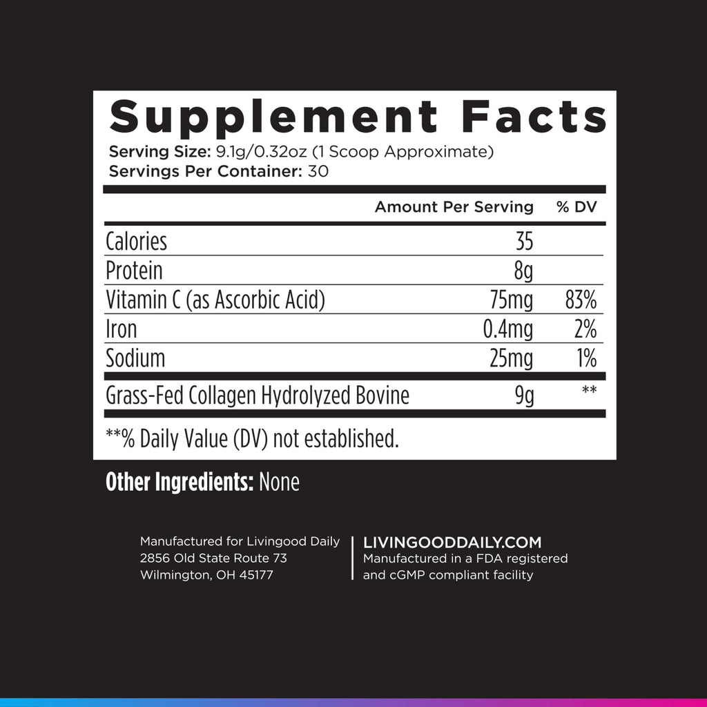 Unflavored Collagen Peptides Powder Type I & III J7157