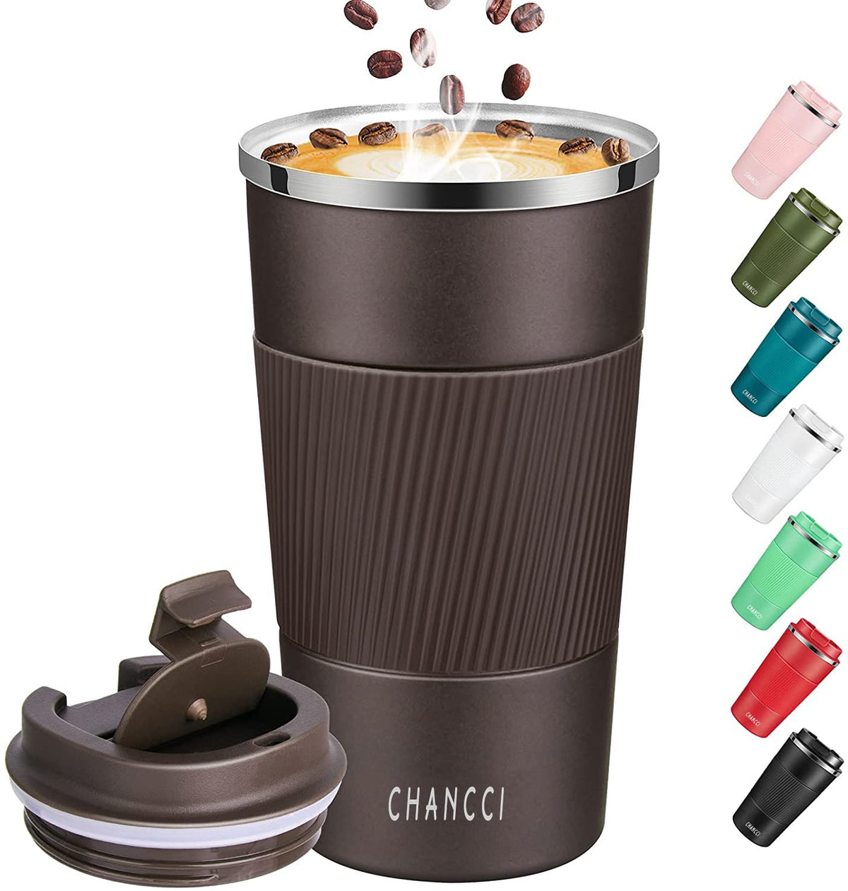 16 oz Insulated Stainless Steel Travel Coffee Mug with Screw Lid Y3797