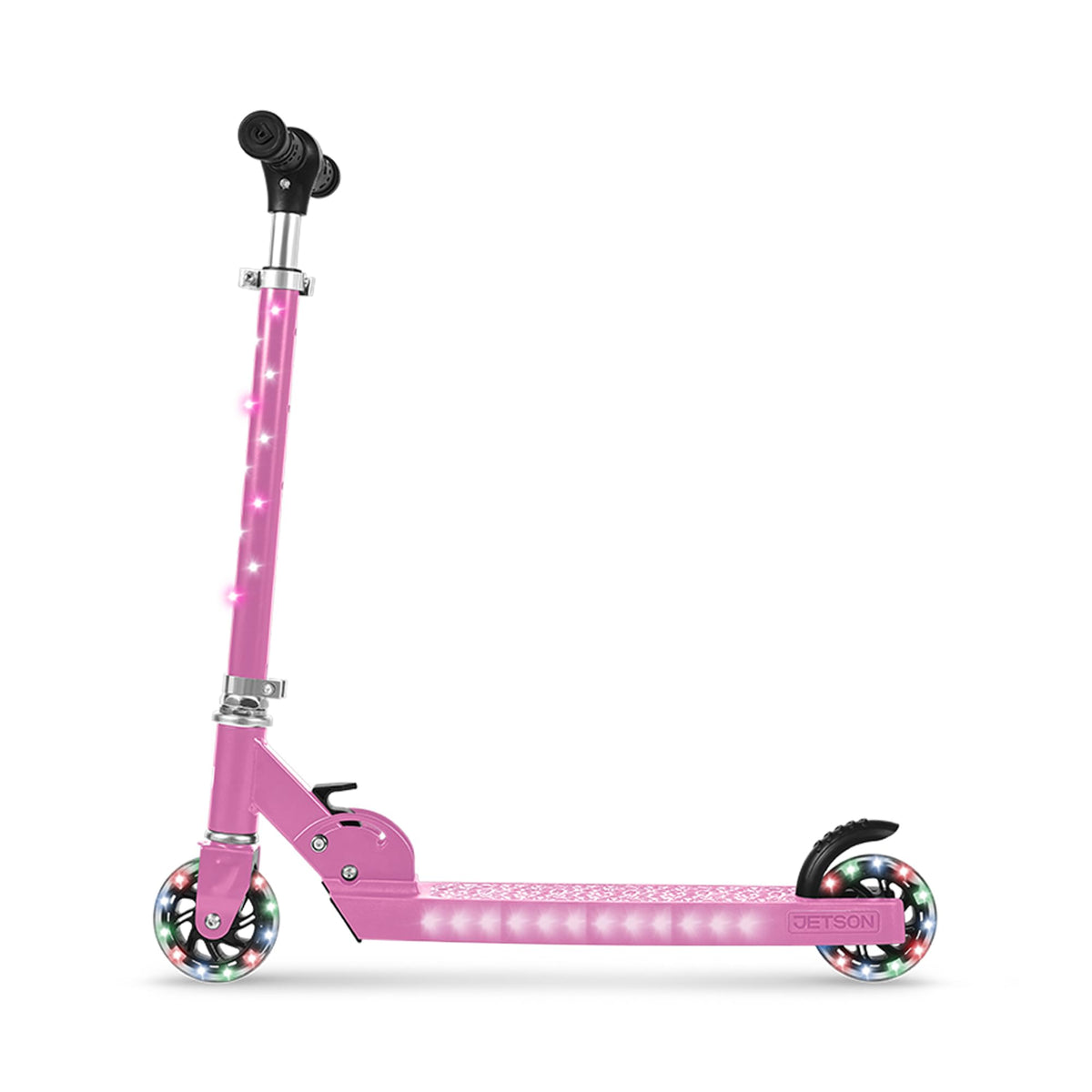 2-Wheel Light-Up Kick Scooter with Adjustable Handlebar and Rear Brake G2370