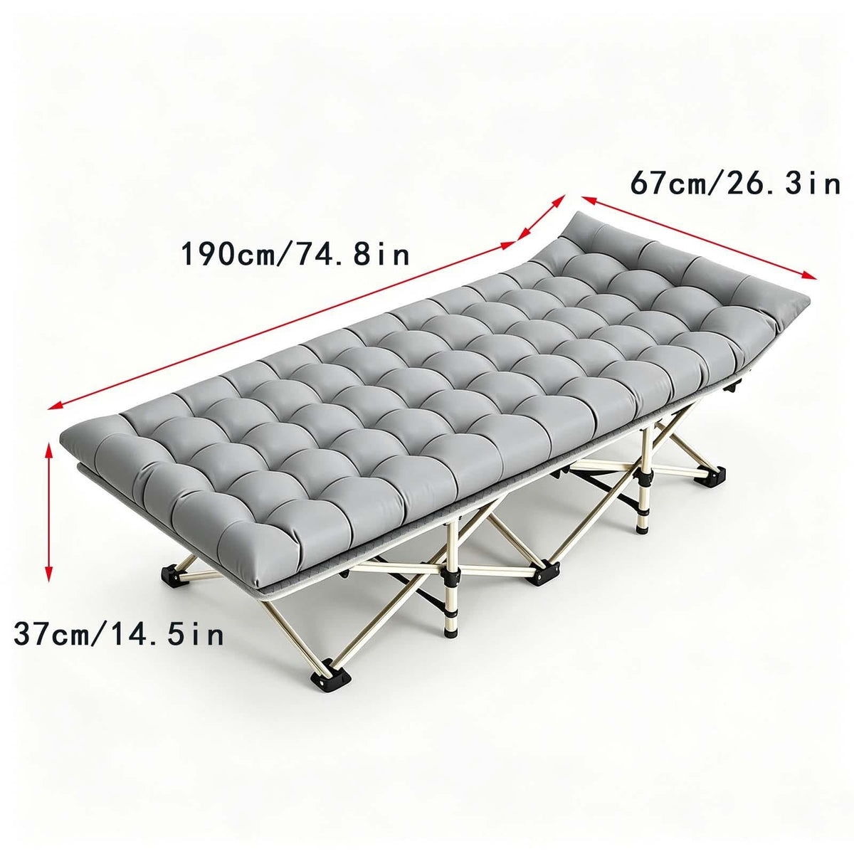 Portable Foldable Sleeping Cot with Padded Mat Q18184
