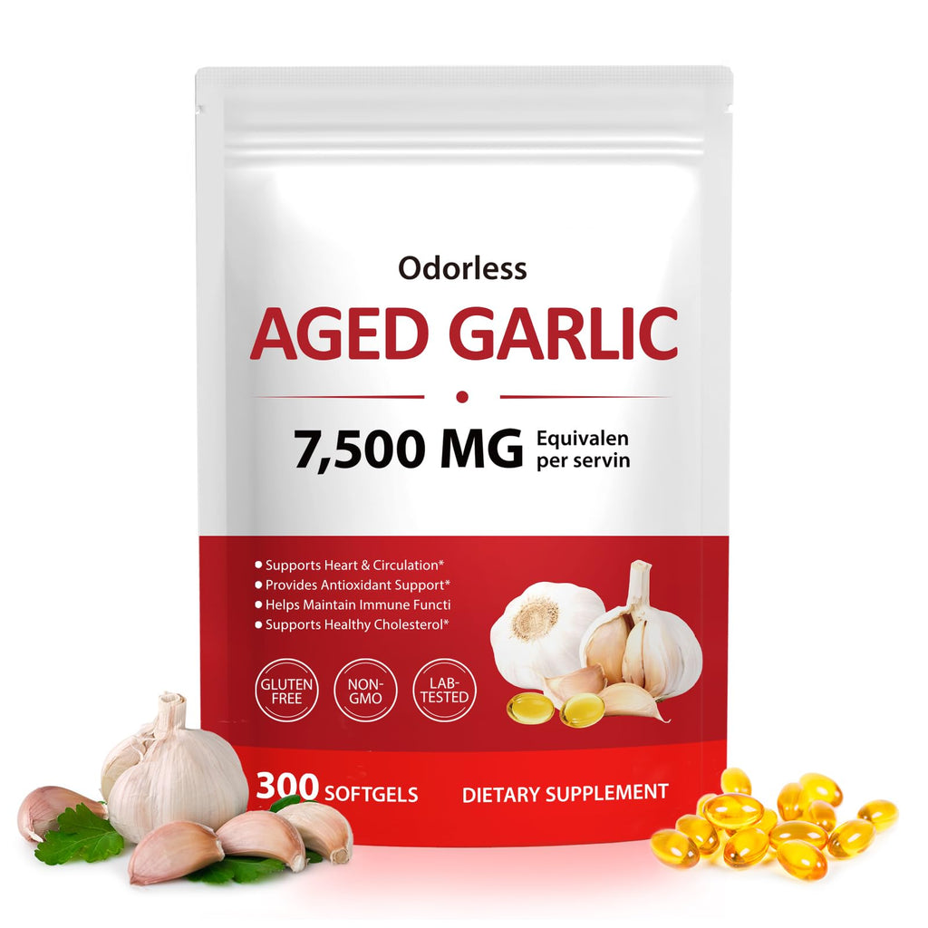 Odorless Garlic Softgels 7500mg 300 Softgels W128