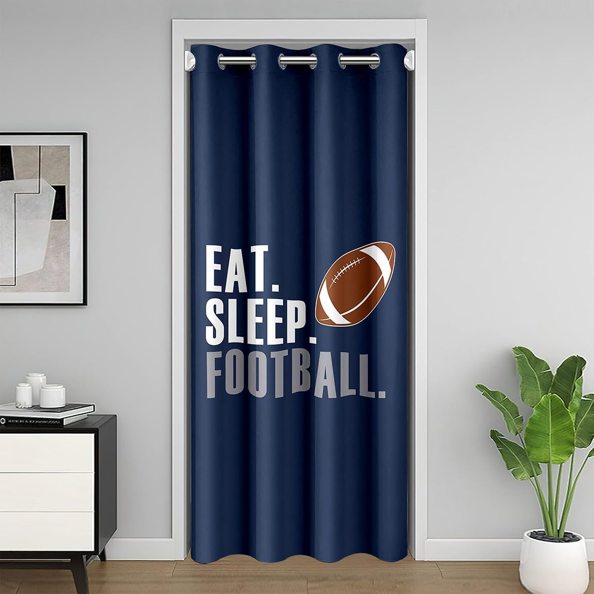 Football Doorway Curtain 34"x80" 1 Panel A8547