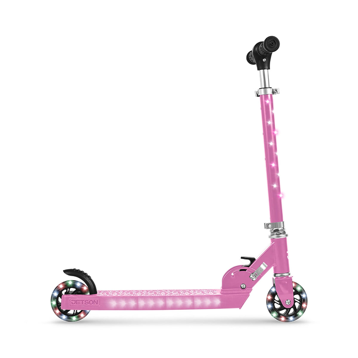 2-Wheel Light-Up Kick Scooter with Adjustable Handlebar and Rear Brake G2370