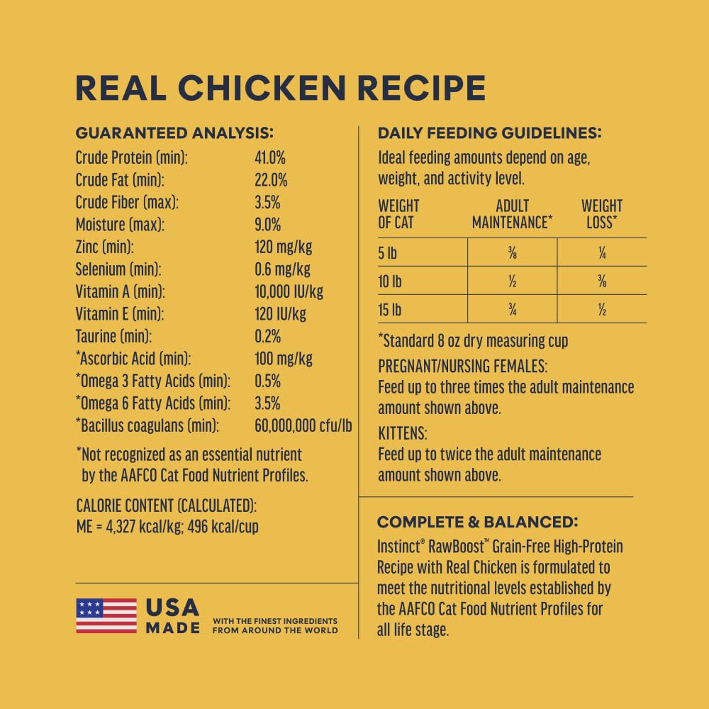 Dry Cat Food with Freeze Dried Chicken 10 lb Bag O31369