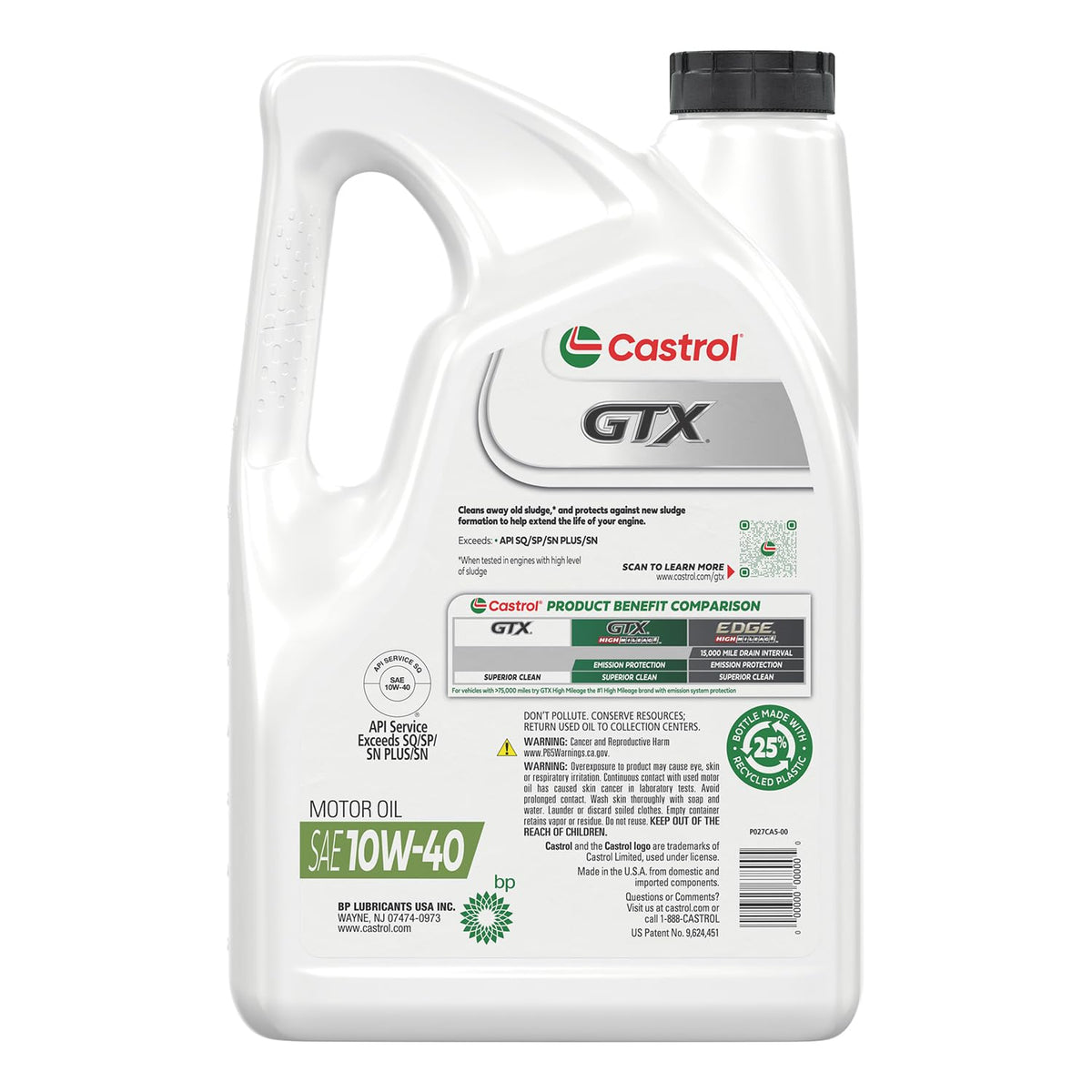10W-40 Conventional Motor Oil, 5 Quarts M81701