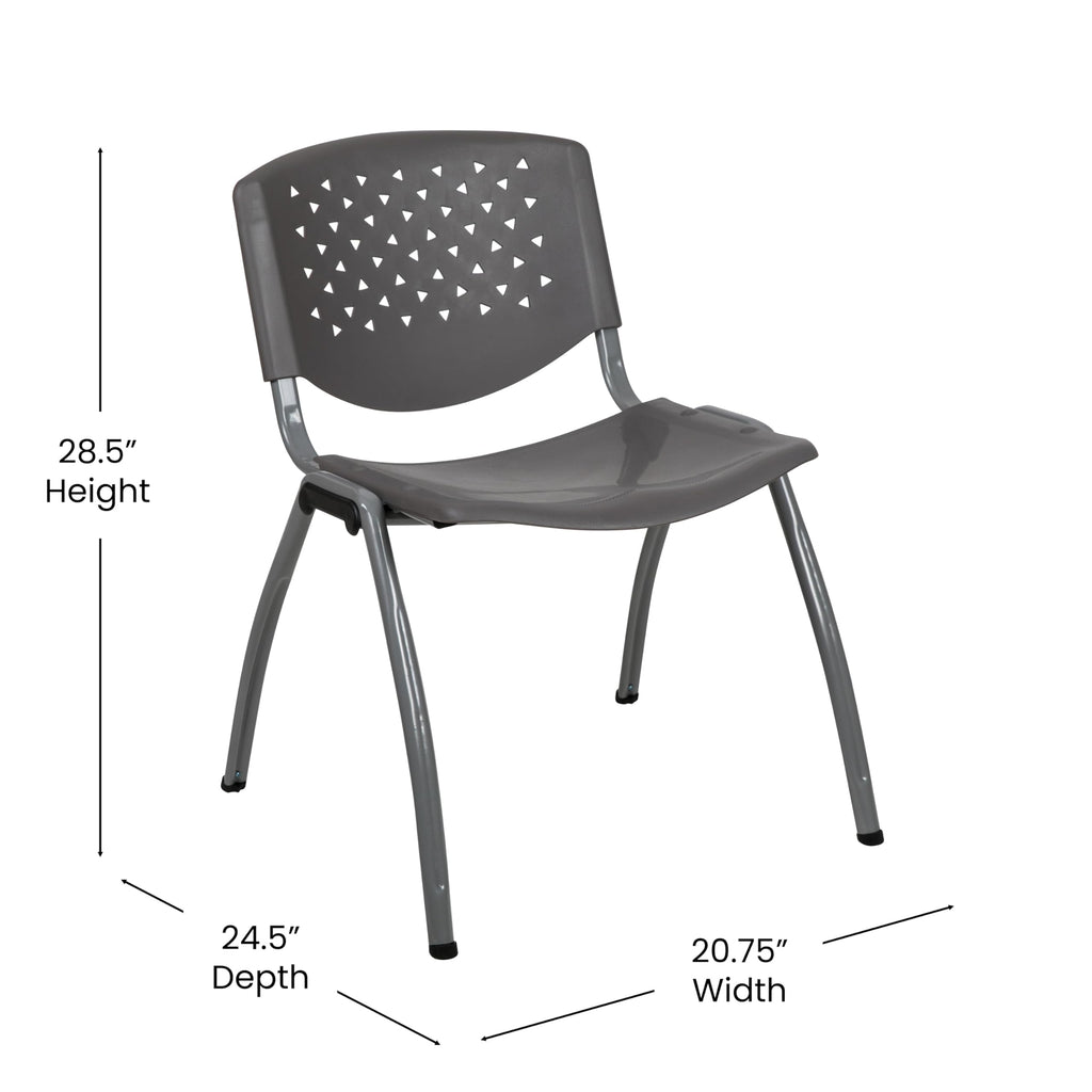Gray Plastic Stack Chair I592823