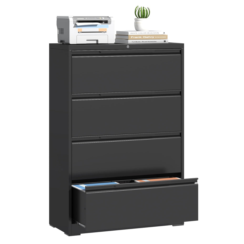 4 Drawer Metal File Cabinet with Lock D68587