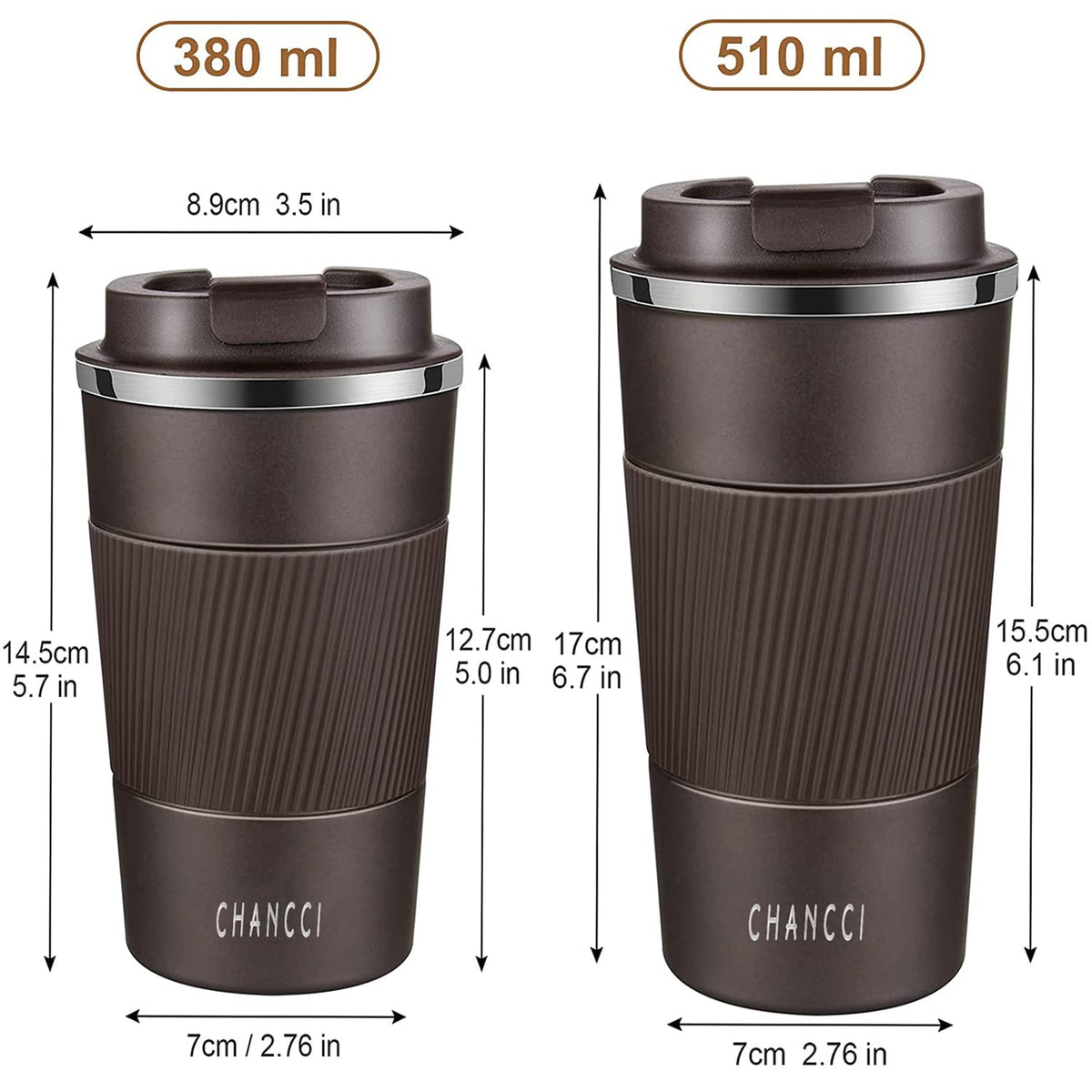 16 oz Insulated Stainless Steel Travel Coffee Mug with Screw Lid Y3797