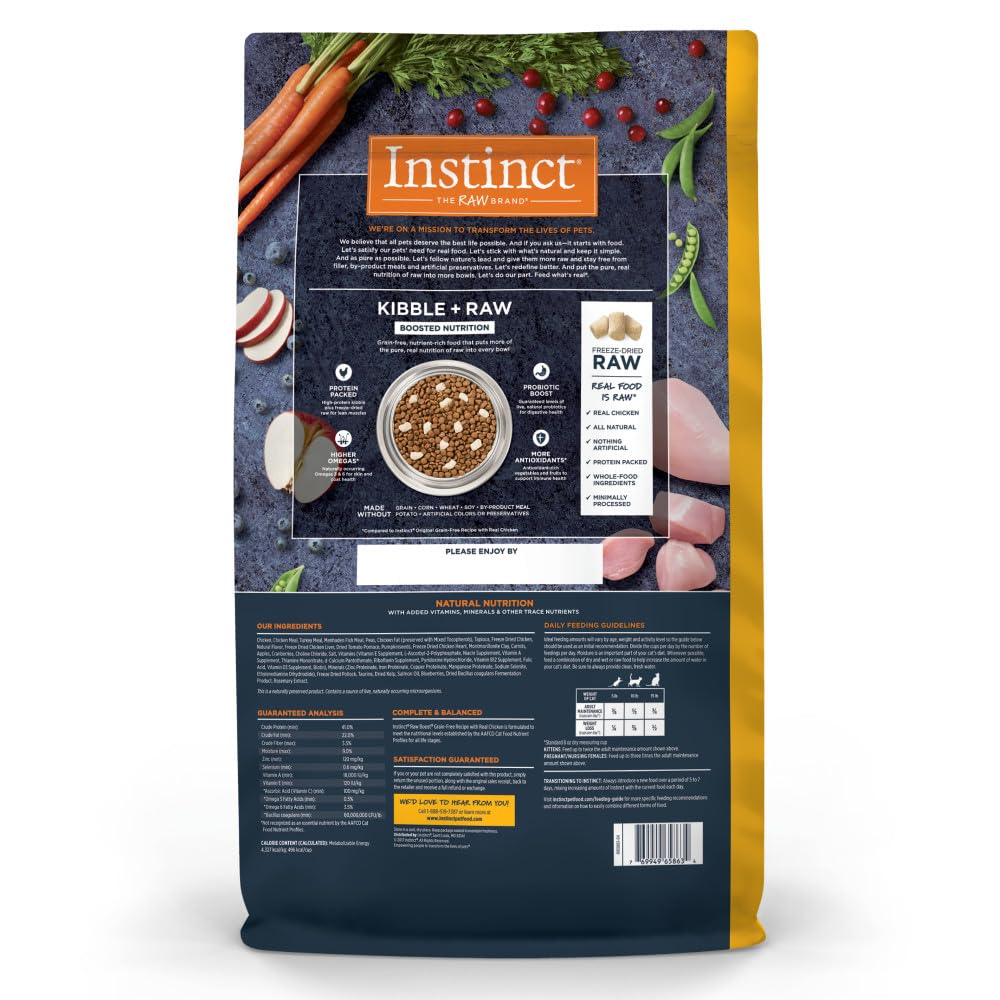 Dry Cat Food with Freeze Dried Chicken 10 lb Bag O31369
