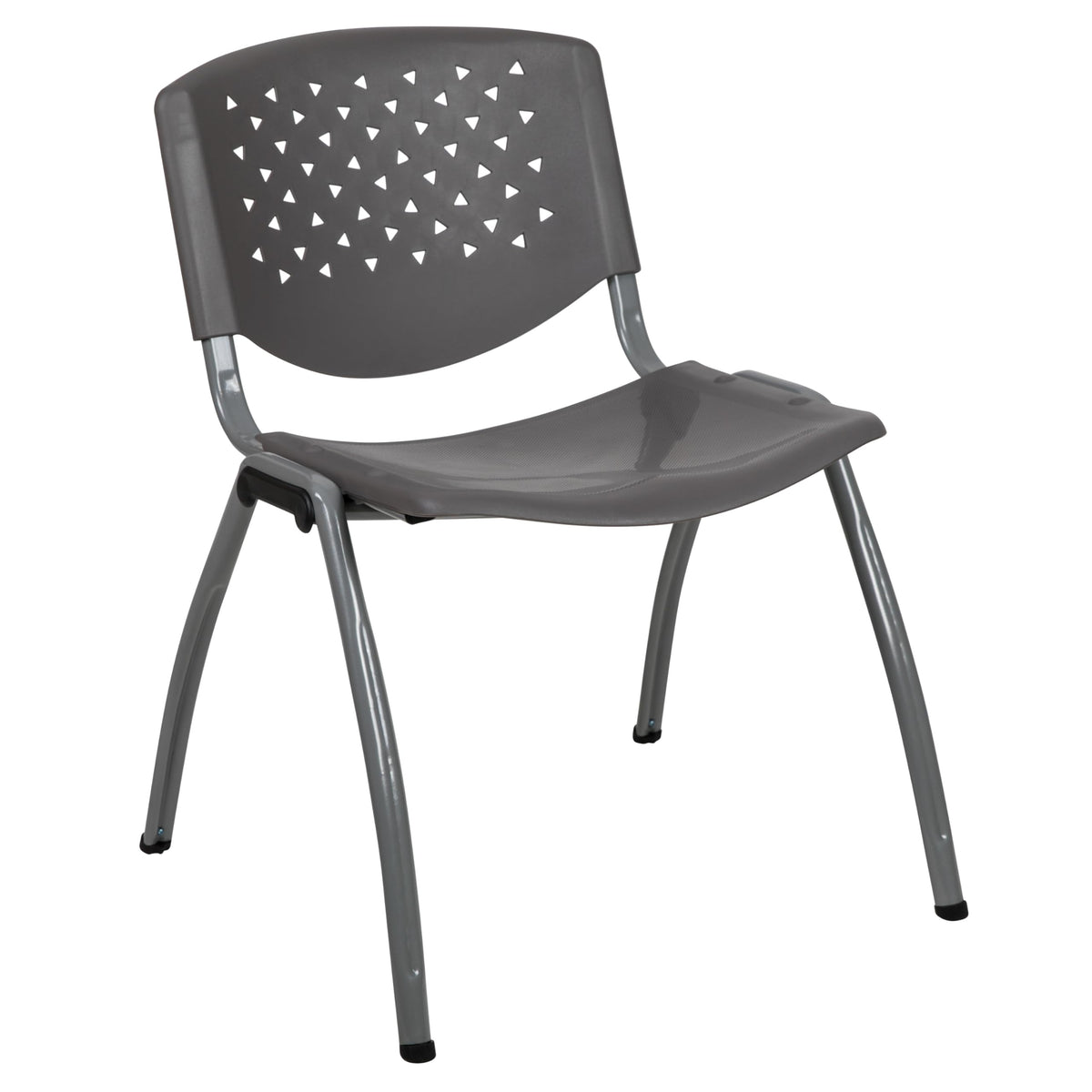 Gray Plastic Stack Chair I592823