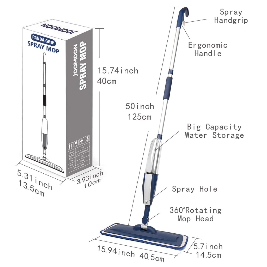Wet Spray Mop with 14 oz Bottle & 3 Microfiber Pads W9271