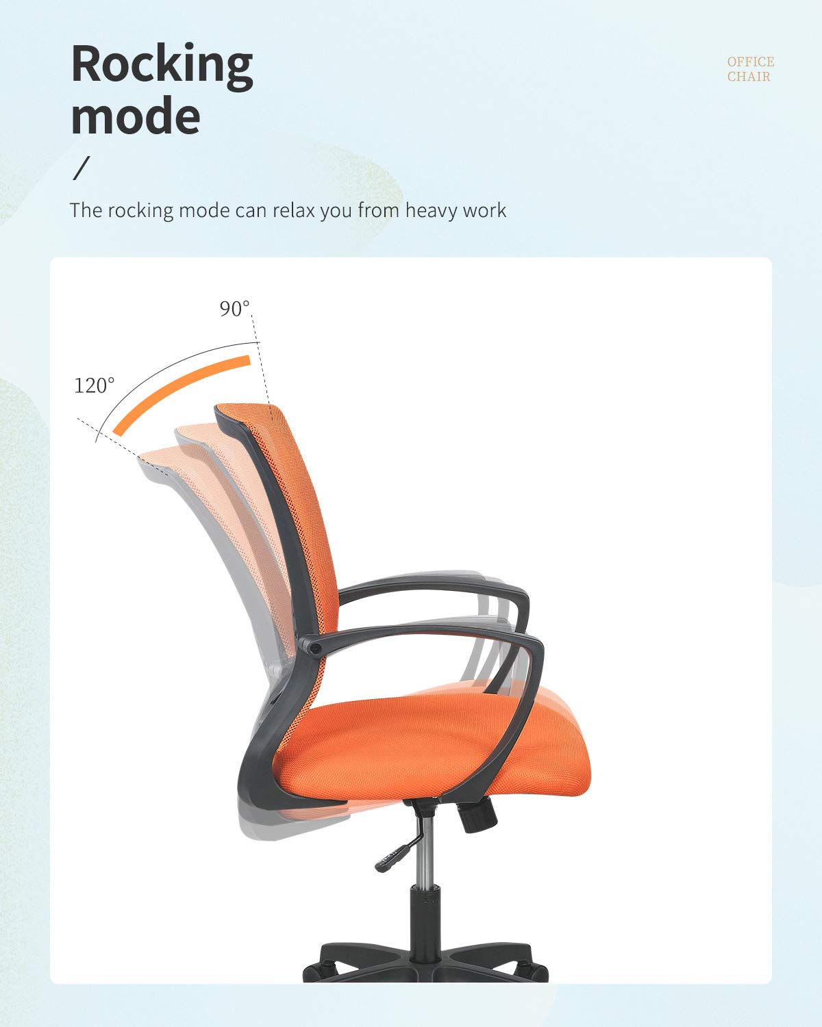 Mid Back Office Chair with Lumbar Support J8073