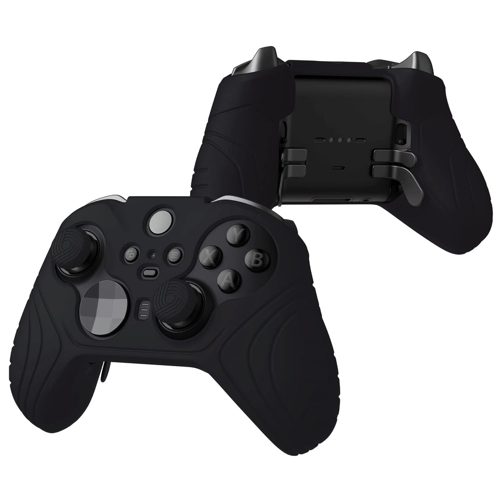 Anti Slip Silicone Case Cover for Xbox Elite Wireless Controller Series 2 with Thumb Grip Caps - Black R412
