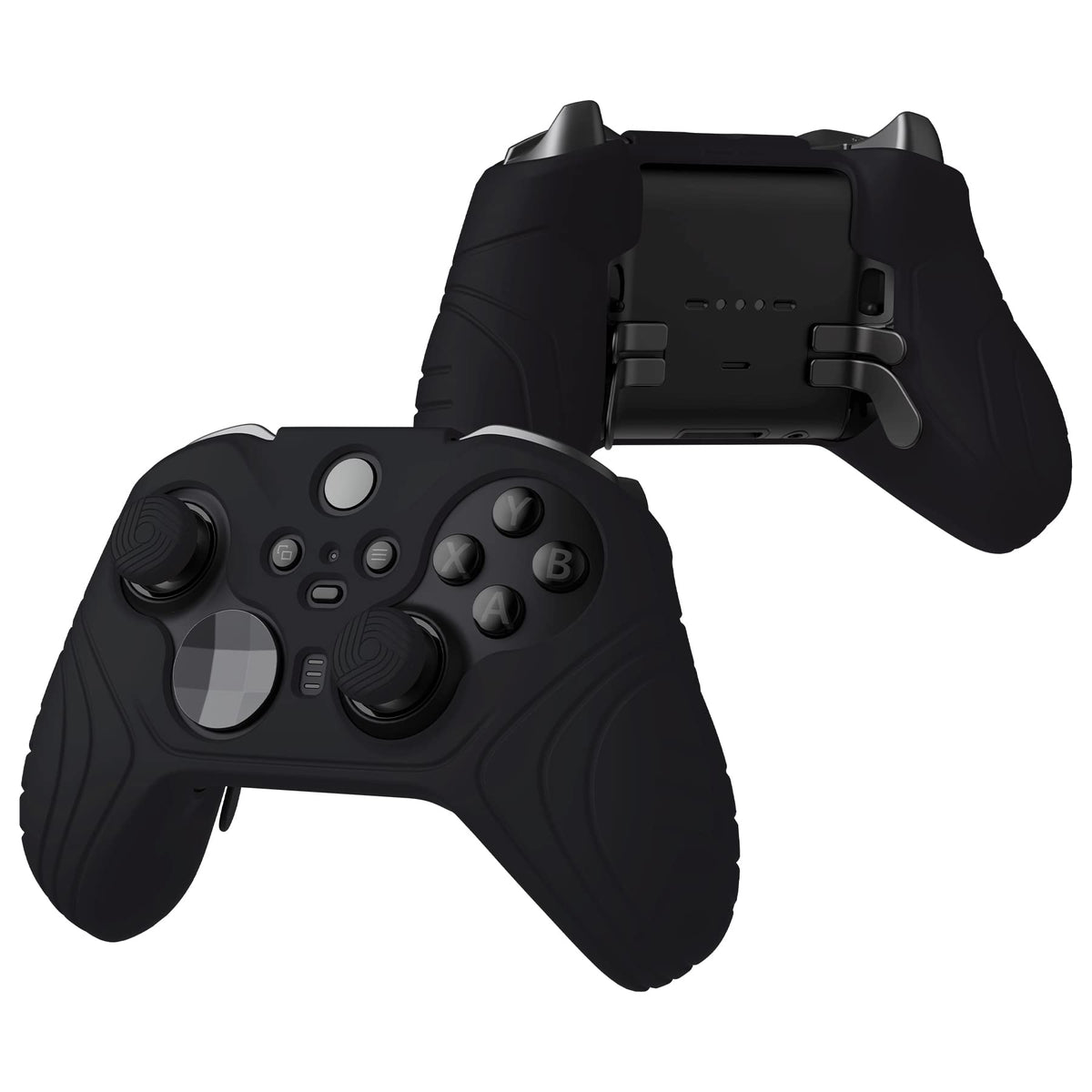 Anti Slip Silicone Case Cover for Xbox Elite Wireless Controller Series 2 with Thumb Grip Caps - Black R412