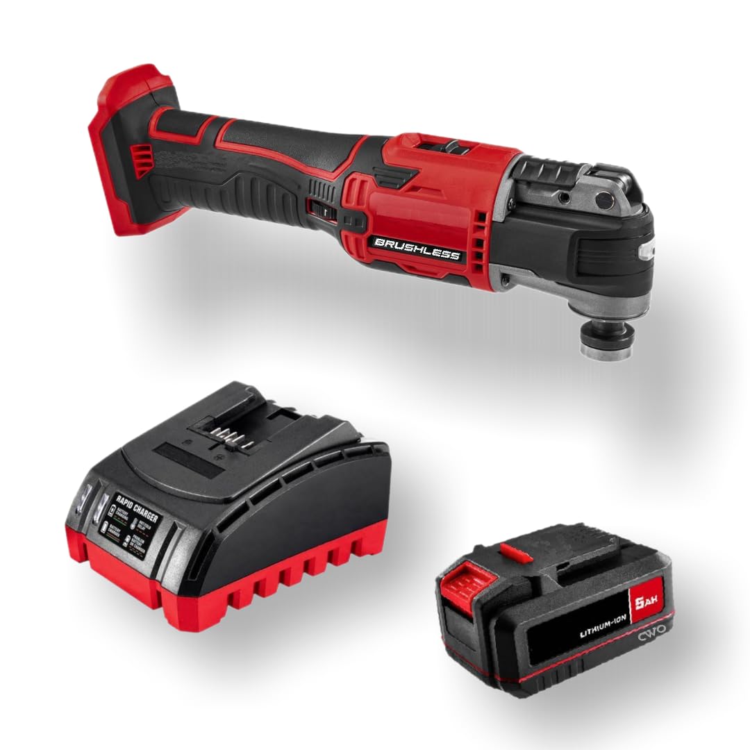 20-Volt Lithium-Ion Cordless Combo Kit with Brushless Oscillating Multi-Tool, 5Ah Battery & Charger S11537