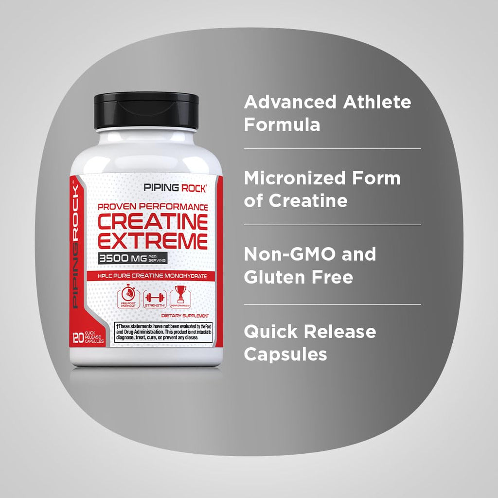 Creatine Monohydrate Capsules 3500 mg 120 Pills W391203