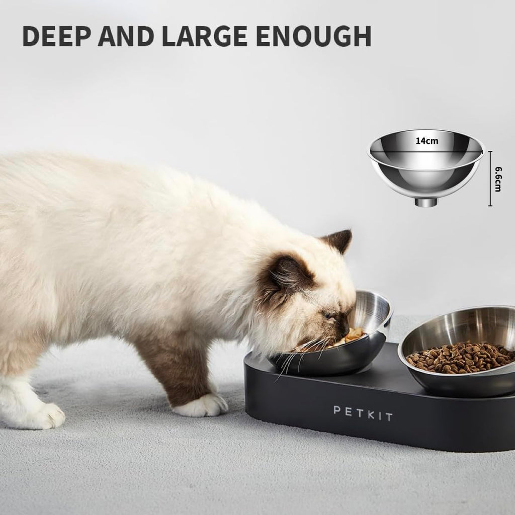 Elevated Dog Cat Bowl with 2 Stainless Steel Bowls V963
