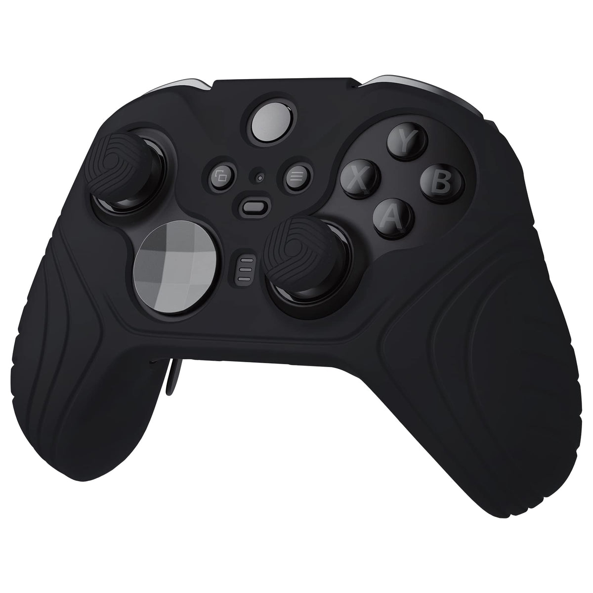 Anti Slip Silicone Case Cover for Xbox Elite Wireless Controller Series 2 with Thumb Grip Caps - Black R412