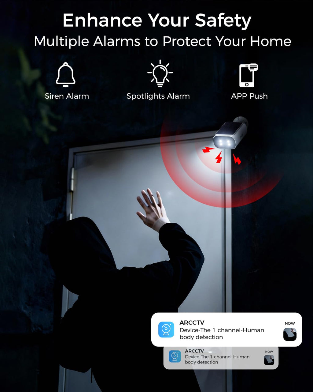 4MP Solar Security Cameras Wireless Outdoor S160