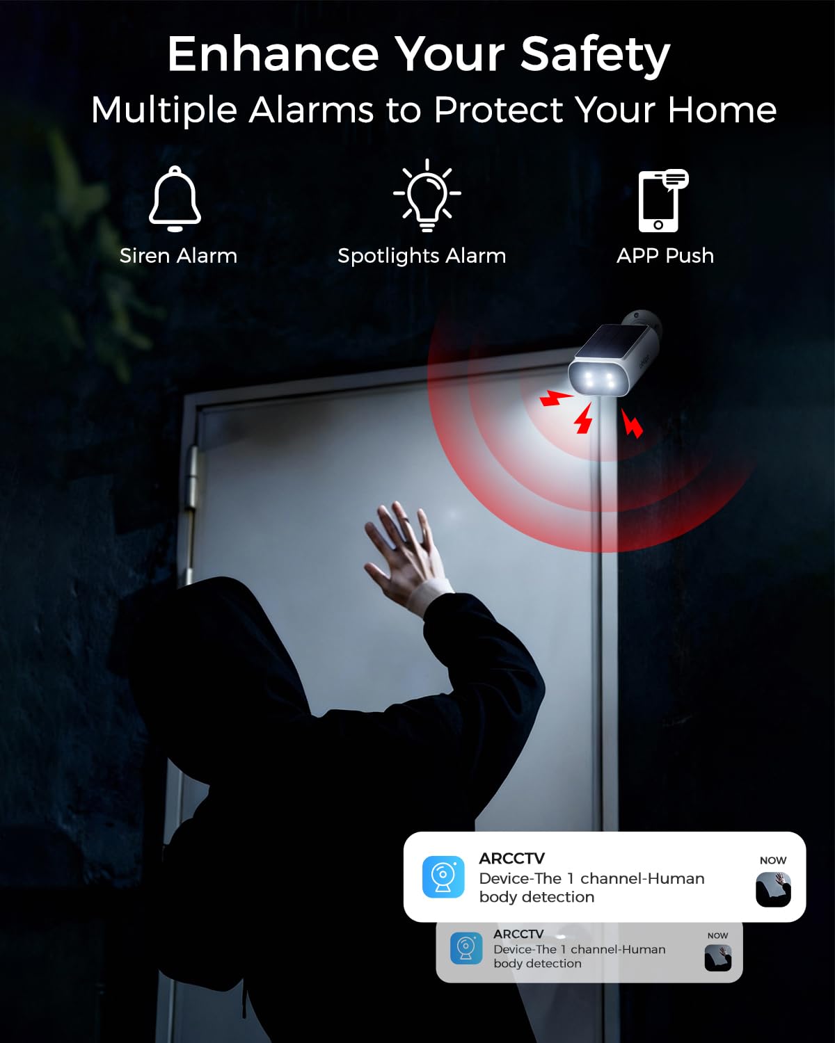 4MP Solar Security Cameras Wireless Outdoor S160
