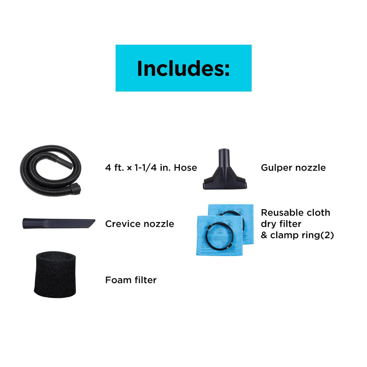 2.5 Gallon Wet Dry Shop Vacuum W6394