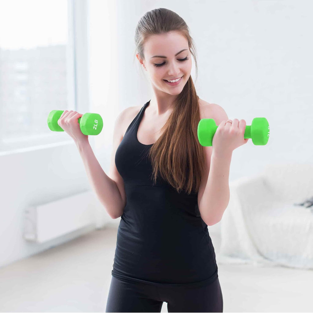 Neoprene Hex Dumbbell Set with Rack G1472