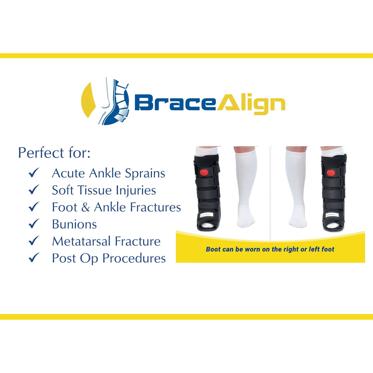 Tall CAM Walker Boot with Ankle & Foot Ice Pack Cold Wrap J6812