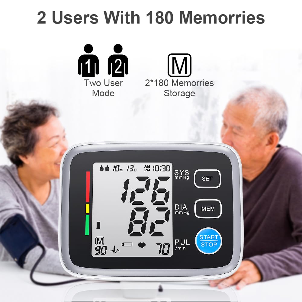 Upper Arm Blood Pressure Monitor 2 Cuff Sizes X372758