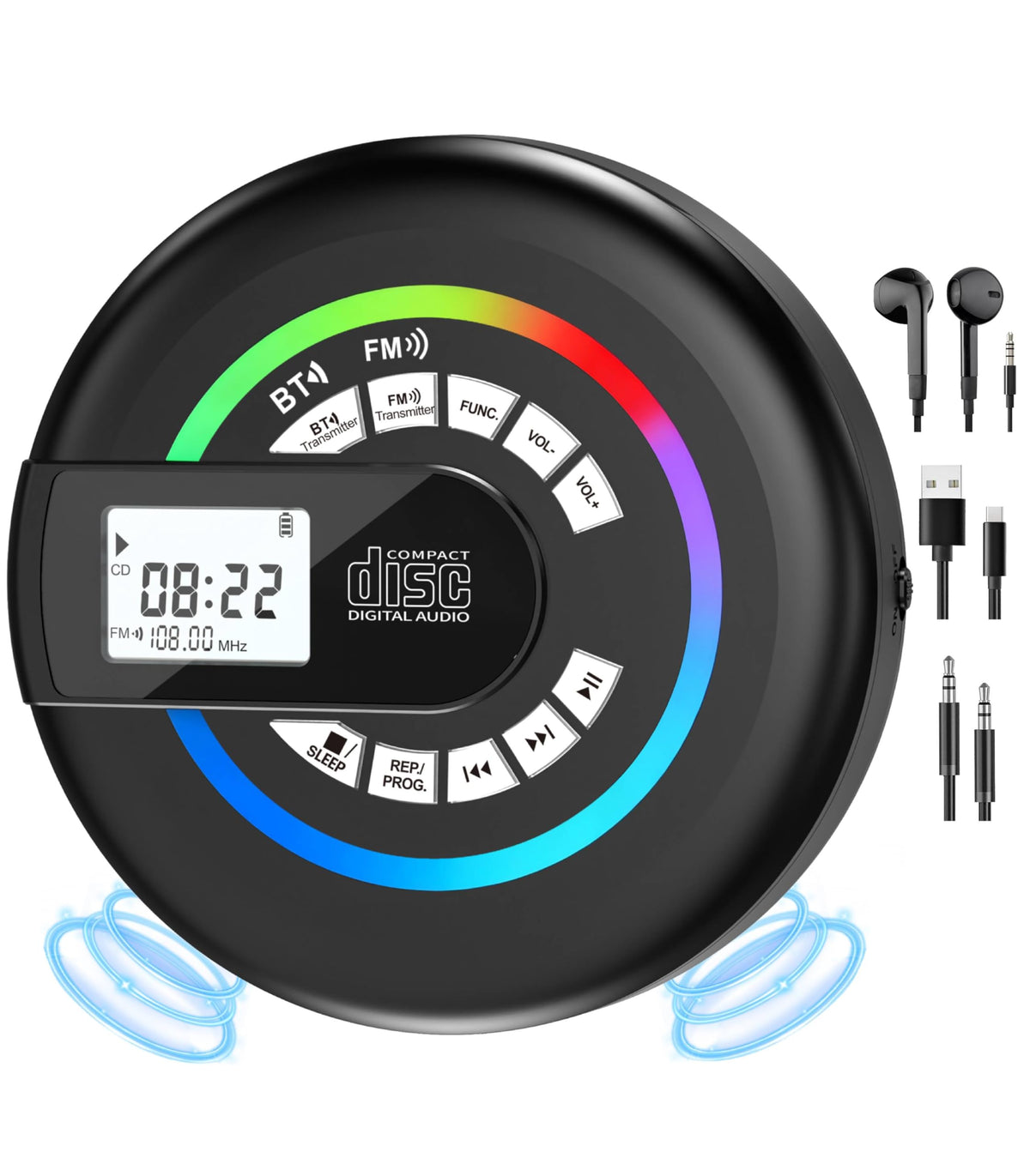 Portable CD Player with Speaker Bluetooth K374774