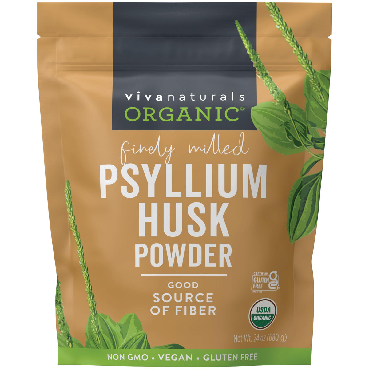 Organic Psyllium Husk Powder, 24 oz X196