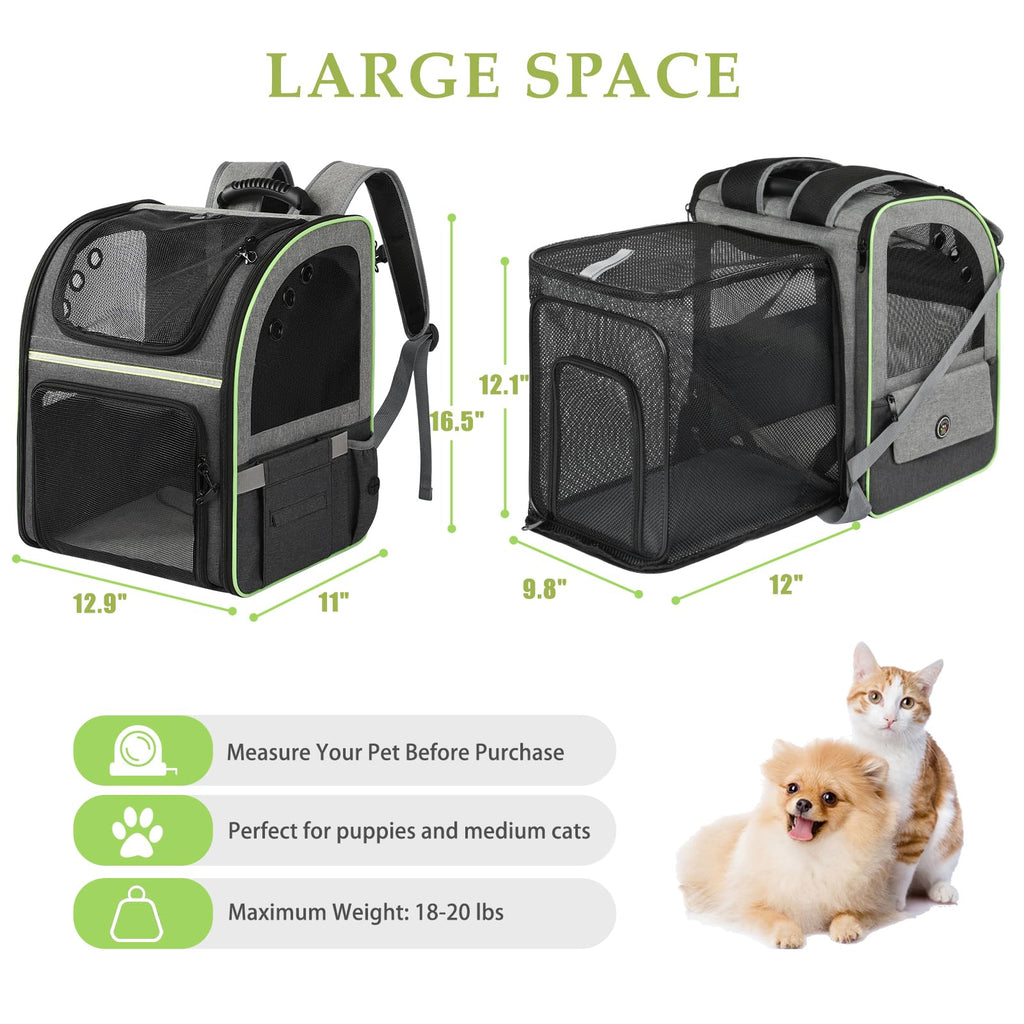 Large Soft Expandable Cat Carrier Backpack E634515
