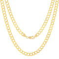 14k Yellow Gold Cuban Curb Link Chain Necklace E2144
